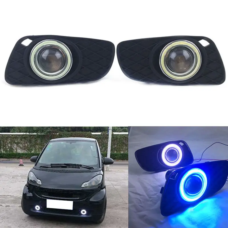 Для Smart Fortwo 2009 2011 передний бампер противотумансветильник крышка решетка глаза