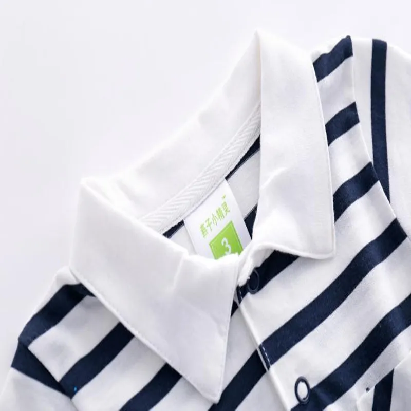 Одежда с короткими рукавами для новорожденных голубой комбинезон летний