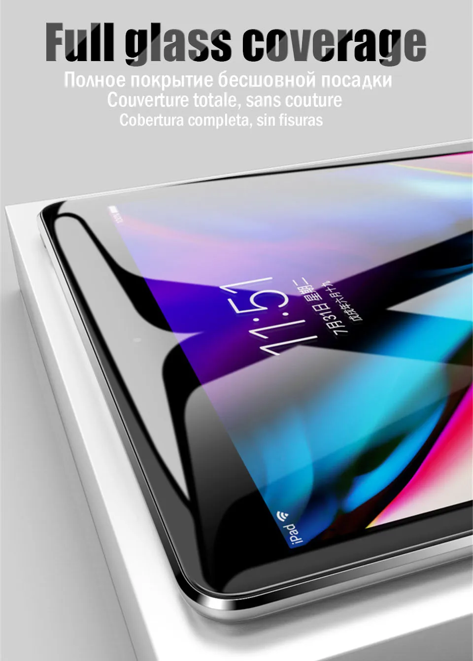 Полное покрытие из закаленного стекла для Apple iPad Air 1 2 Pro Защитное стекло для iPad 5 6 mini 1 2 3 4 прозрачная защитная пленка