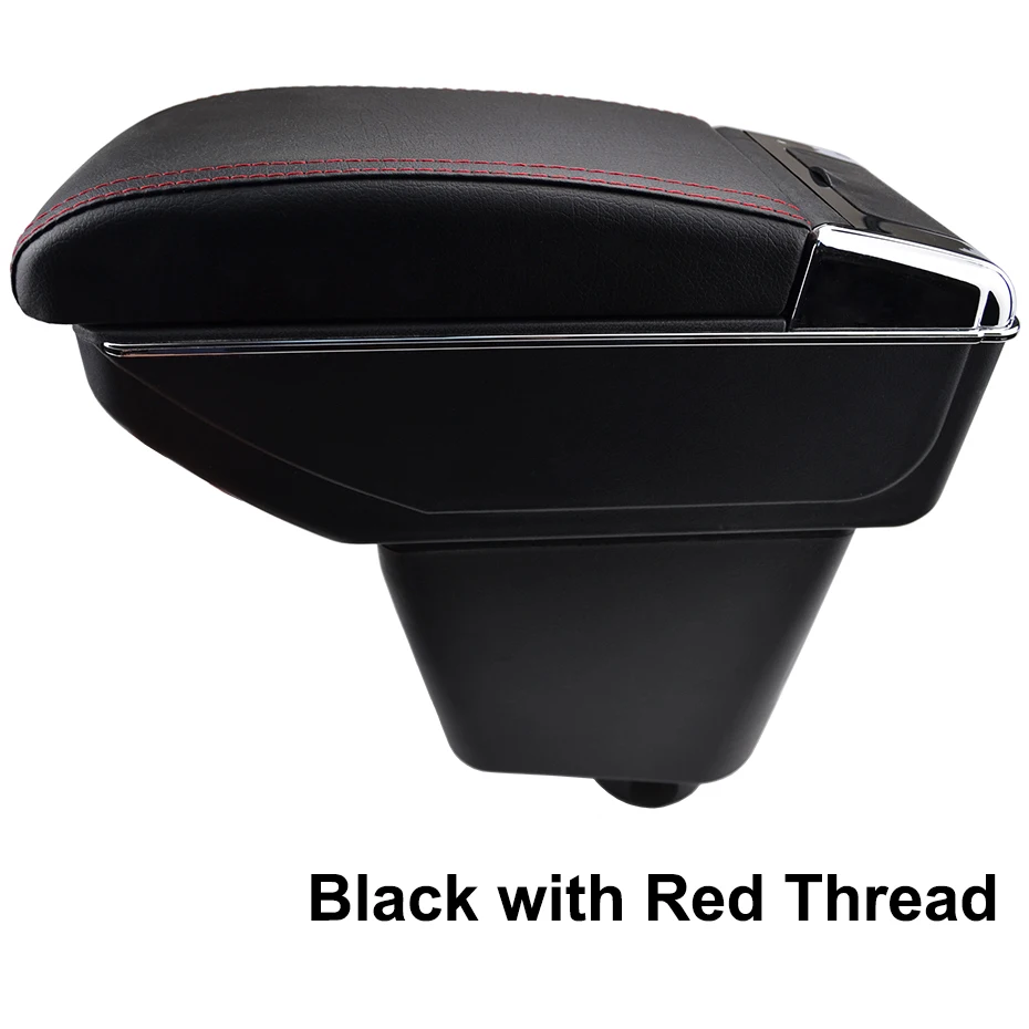 Red Thread Коробка для хранения, центральная консоль, двухслойный подлокотник, подлокотник, поддон, подстаканник для Renault Captur, Captur, QM3, 2013 - Название цвета: Red Thread
