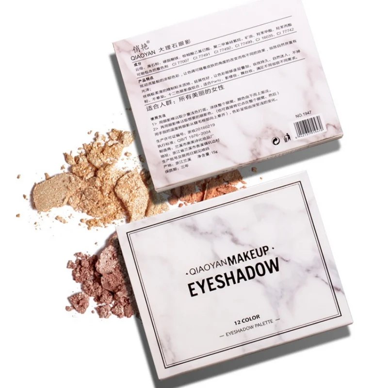 12 Цветов Мрамор оттенки макияж глаз матовые тени для век палитра макияжа с