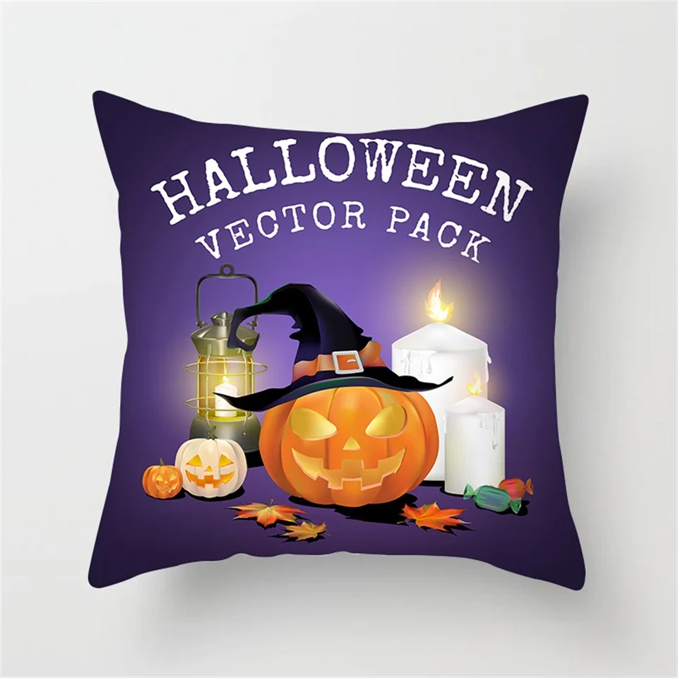 Pillow Cover I Tronzo/наволочка на Хэллоуин 45x45 см, вечерние наволочки для Счастливого Хэллоуина, вечерние наволочки с тыквенным черепом - Цвет: Pillow Cover I