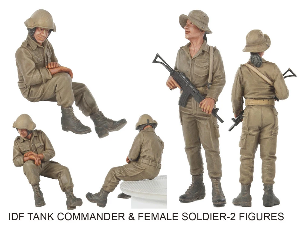 Неокрашенный комплект 1/35 командир танка и женщина солдат фигурка исторической