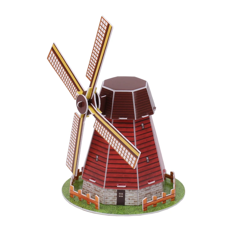 Высококачественный 3D пазл игрушки Голландская ветряная мельница кабина