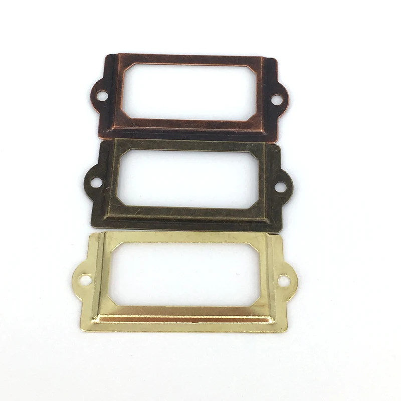

10PCS Retro 70*33MM Label / Name card holder for shelves / drawers / cabinets