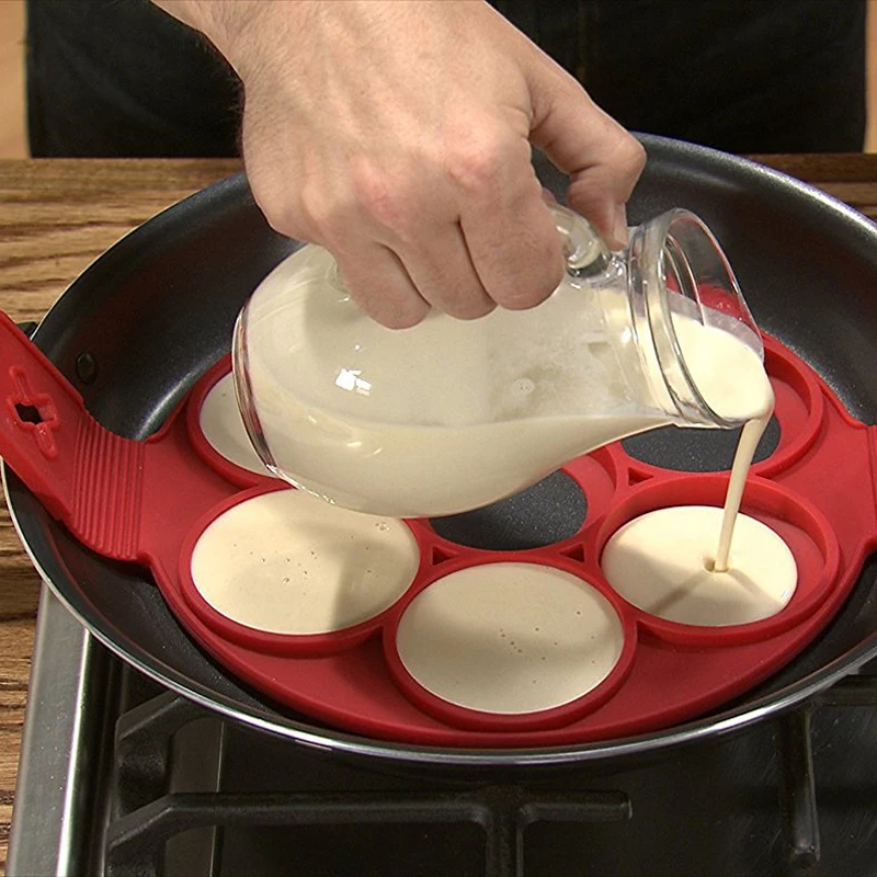 Nonstick Cooking Tool Egg Ring Maker Silicone Mold Pancake Cheese Cooker Pan Flip Kitchen Baking Accessories | Дом и сад