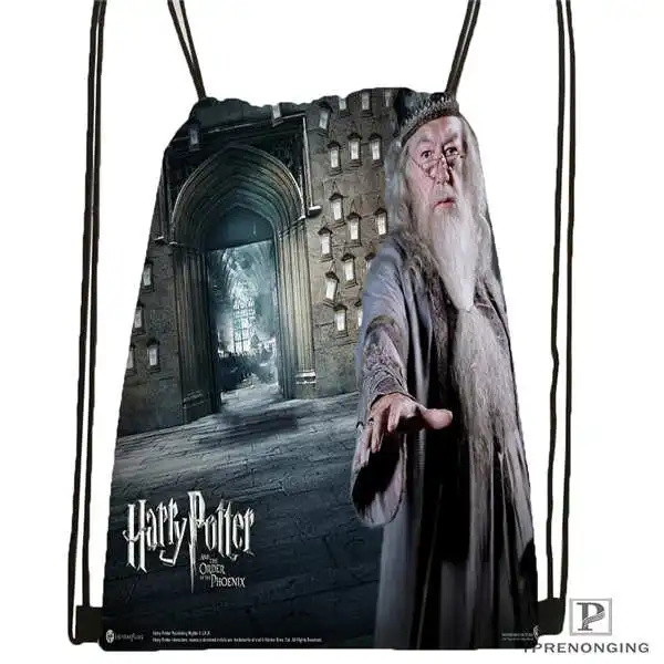 Drawstring Backpack Изготовленный На Заказ harry_potter_artwork_@ 1 походная сумка на шнурке милый рюкзак для детей(черная спинка) 31x40 см#2018611-24 - Цвет: Drawstring Backpack