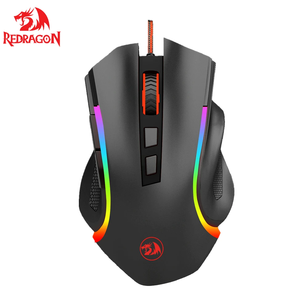 

Redragon M607 Game Mouse 7200DPI 16.8 Million RBG Backlit 8 Buttons Ergonomic Design For Programmable Mice Gamer LOL MMO Fps