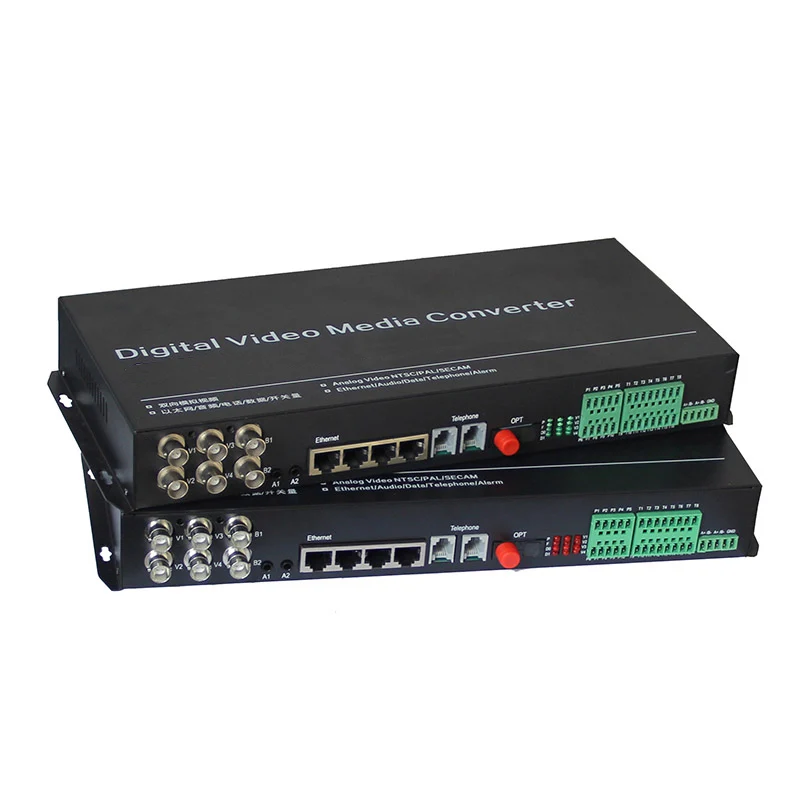 Волоконно-оптический Видео Аудио Сигнализация Ethernet цифровой передатчик