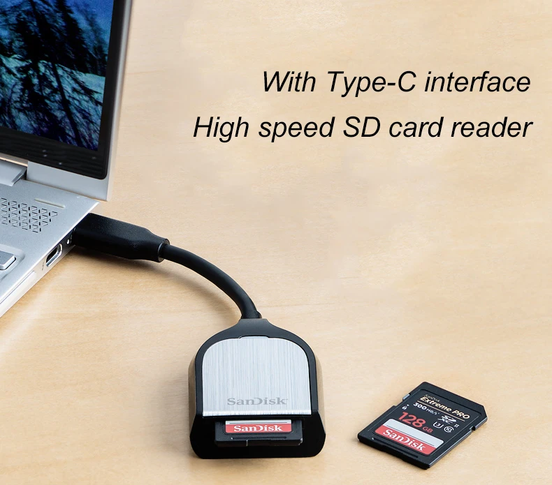 Sandisk usb 3 0 Type C Extreme PRO SD Card reader устройство для чтения смарт карт памяти подходит