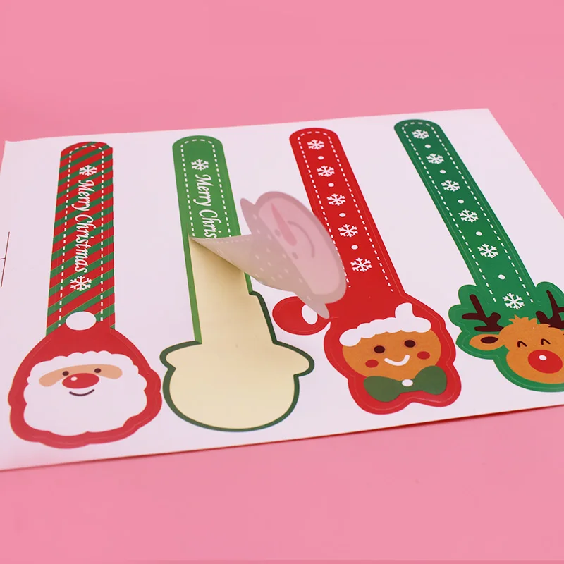 40pcs Long Christmas Cake Seal Sticker Gift Push Pop | Дом и сад