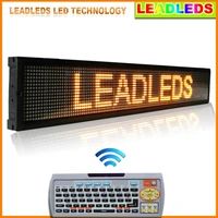 40x6 3 inches ir remote control programmable led scrolling sign amber message