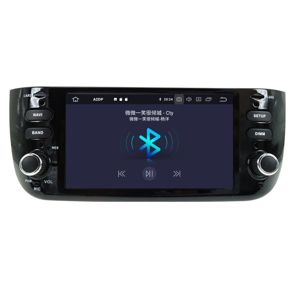 Автомобильный радиоприемник на Android 9 0 для Fiat Abarth Punto EVO Linea 2012 2016 Octa Cores 4G + 32G