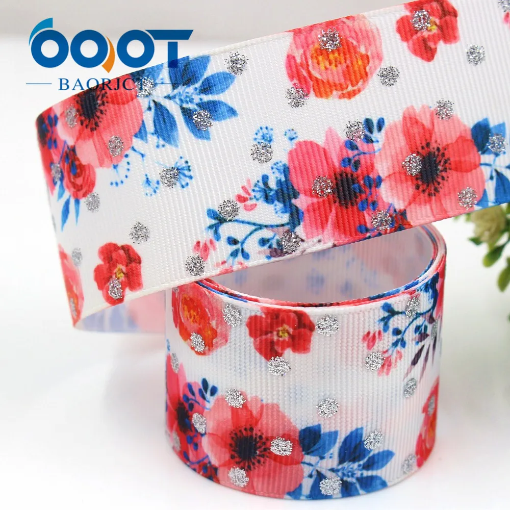 OOOT BAORJCT G-18703-590, 38 мм, 10 ярдов флэш мультфильм ленты термотрансферный Печатный корсаж Свадебные аксессуары DIY материал