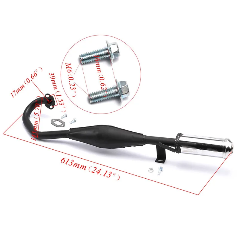 TDPRO 2" дюймовый Глушитель Трубы для мотоцикла Echappement мото 47cc 49cc карманный велосипед ATV картинг Quad