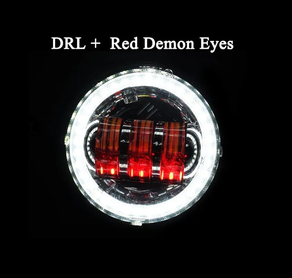 Marloo Led противотуманный светильник 4 1/2 4,5 дюймов Белый DRL Янтарный поворотник Halo вспомогательная лампа для мотоциклов