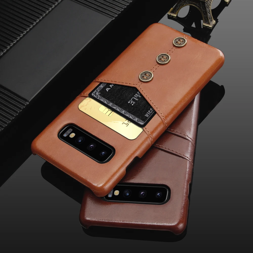 Чехол из натуральной кожи для Samsung Galaxy Note 9 S10e S10Plus Ретро винтажный кошелек с