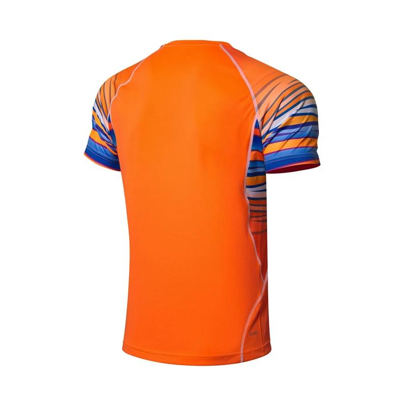 Li Ning мужские футболки для бадминтона на сухой дышащей комфортной подкладке