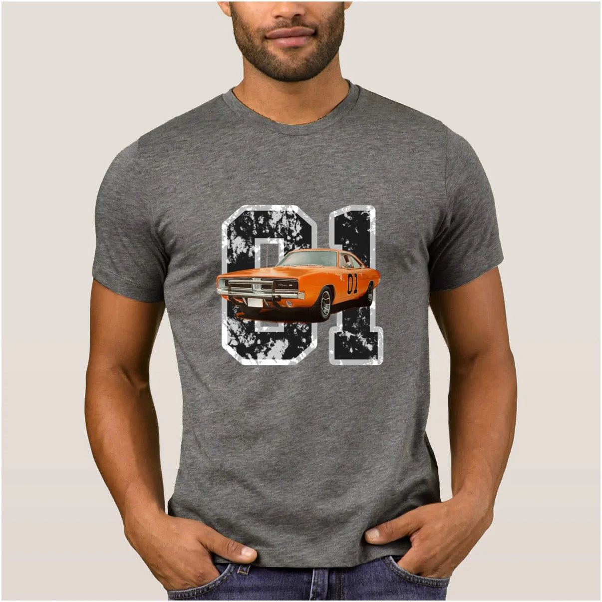 La Maxpa Costume Breathable men's t shirt 1970 charger general lee t-shirt Sunlight Pattern tee man cool Top Quality | Мужская