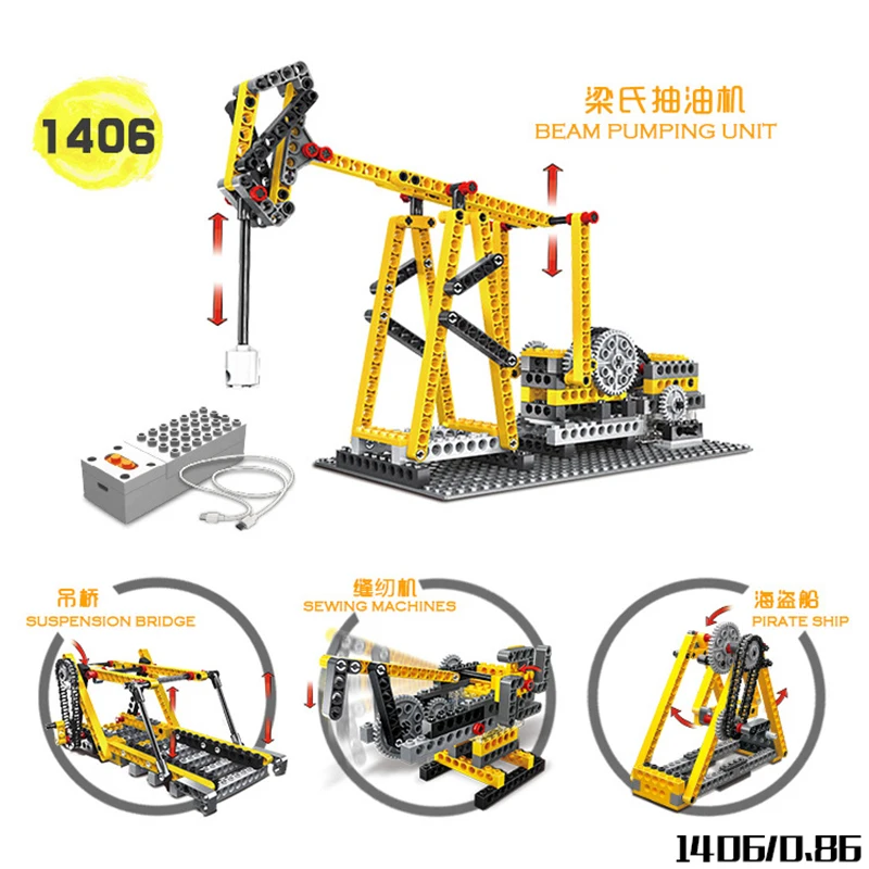 

Wange 4 in 1 Power Machinery Model Building Blocks Bricks Speed Car Engine Model Science Popularisation Teaching Aid Toys