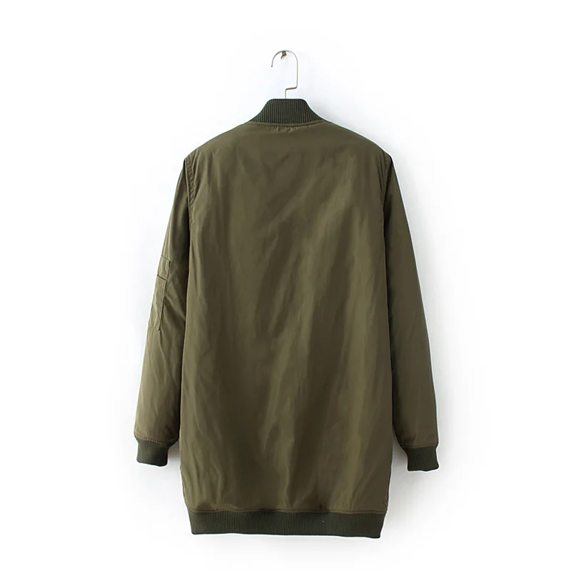 Весна 2018 бейсбольные куртки Женское пальто повседневное милитари осень