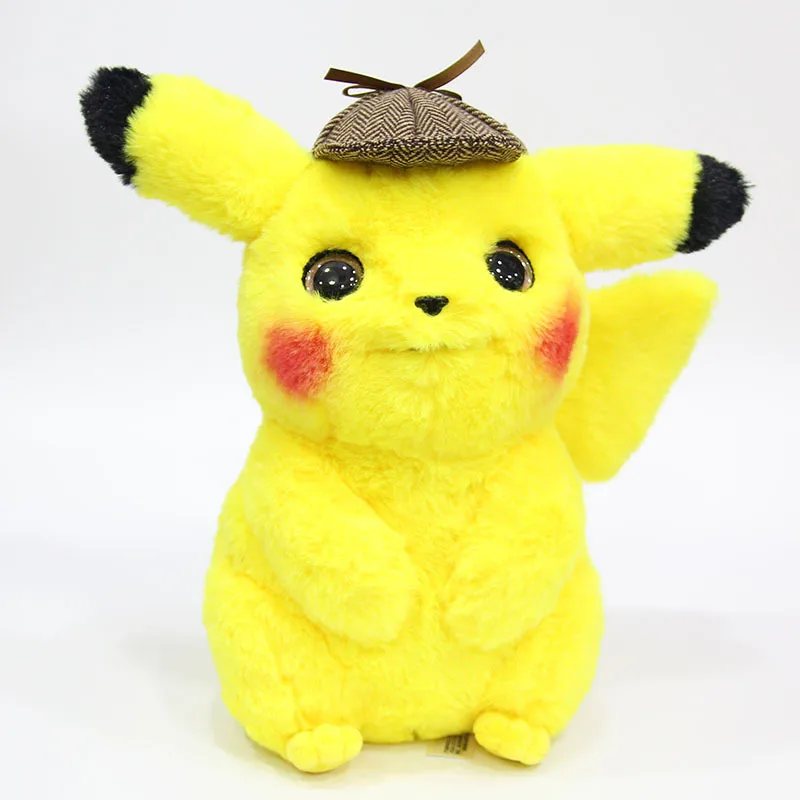 Takara Tomy Покемон Пикачу плюшевая игрушка мягкая игрушка детектива Пикачу аниме плюшевые игрушки для детей