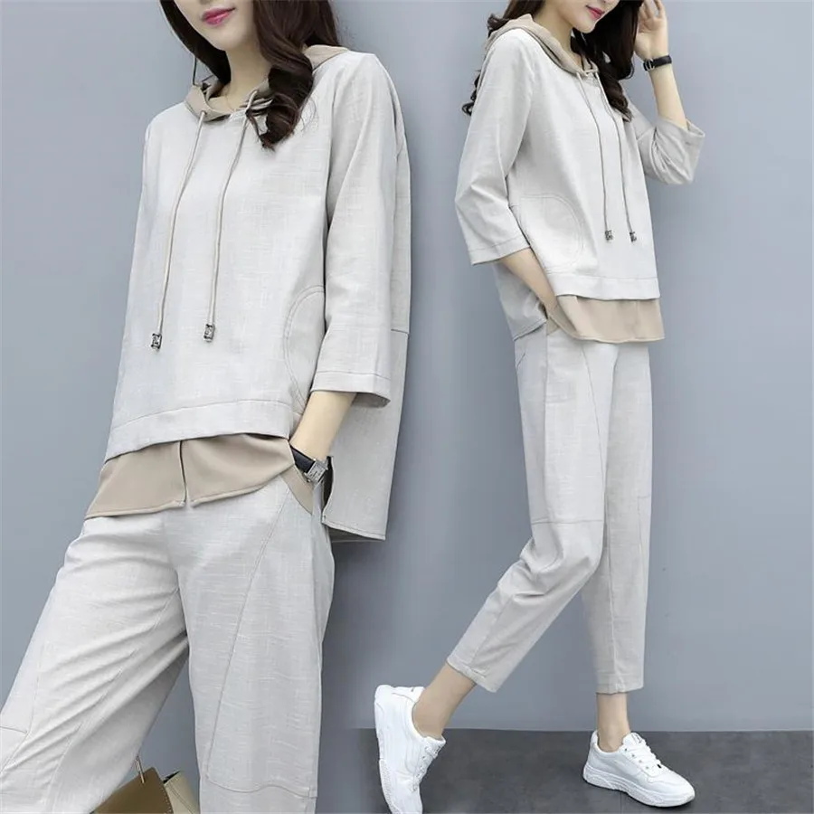 as picture 3XL спортивный костюм женские спортивные костюмы Летняя Повседневная футболка с коротким рукавом+ брюки 2 шт наборы для леди одежда - Цвет: as picture