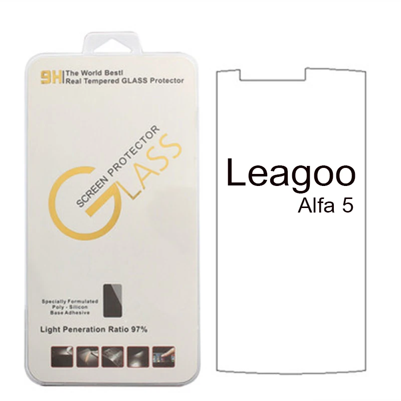 Закаленное стекло 9H 2.5D для Leagoo Alfa 5 Высококачественная Защитная пленка сотового