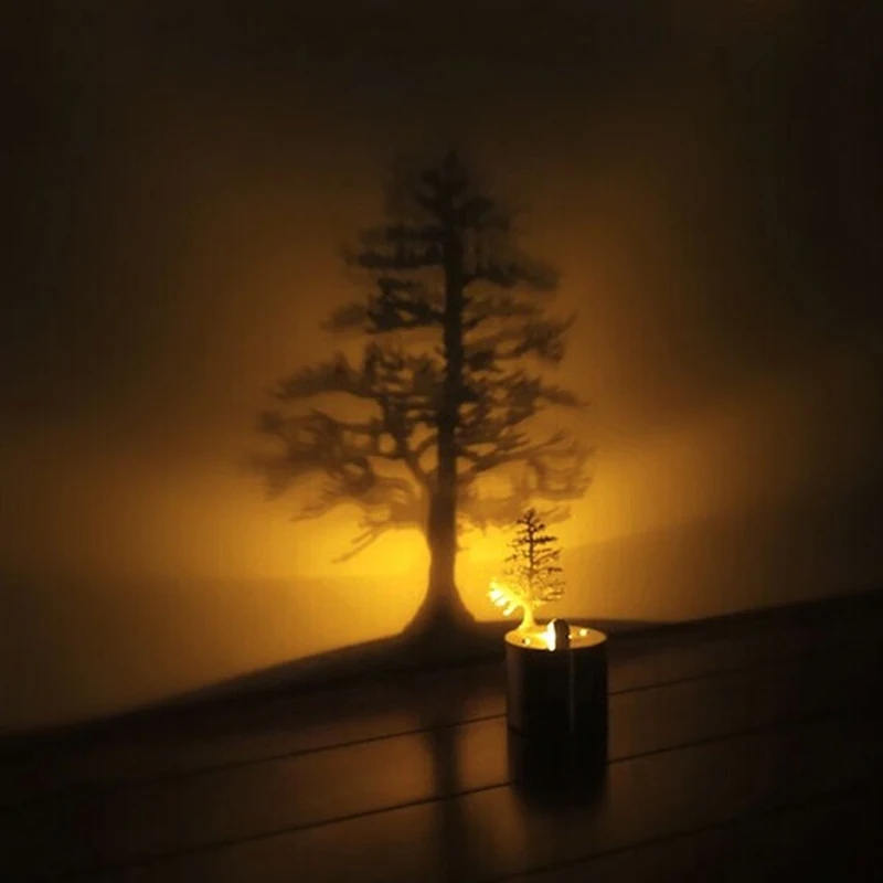 Novelty теневой проекции лампы романтическая атмосфера led настроение night light home decor