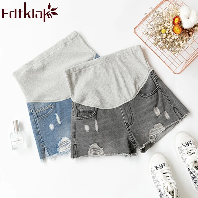 

Летняя модная одежда для беременных джинсовые шорты синие/серые джинсы для беременных Fdfklak