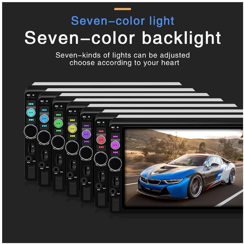 Ветоу 2Din 7010B 7-дюймовый автомобильный мультимедийный плеер Stereo Bluetooth Radio audio Touch Screen авторадио с задним видом рулевого колеса.