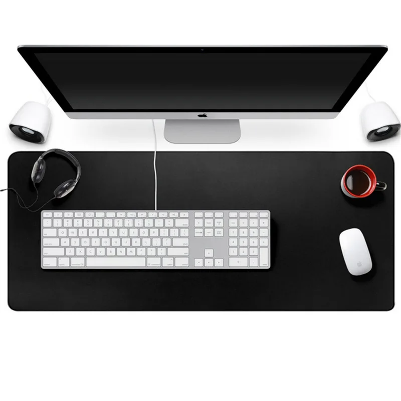 Портативная Двусторонняя коврик для мыши из искусственной кожи большой игровой