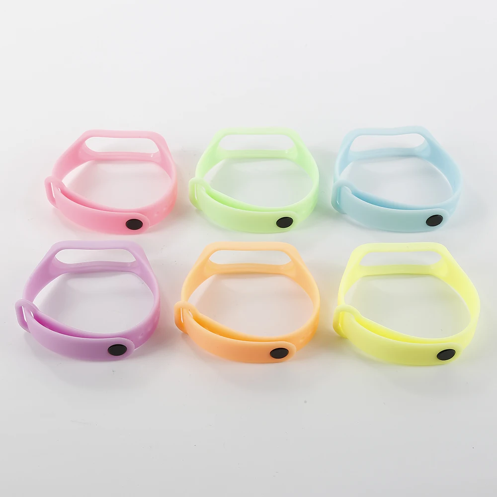 Светящийся силиконовый ремешок для Miband 3 регулируемый сменный браслета Xiaomi Mi |