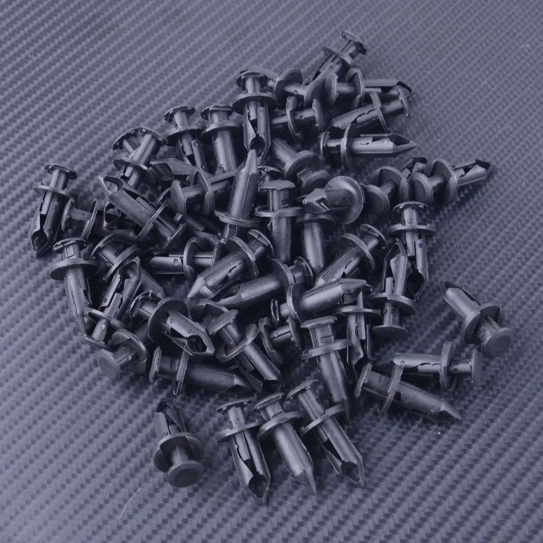 

50pcs Black Fender Rivet Retainer Fastener Mud Flaps Bumper Push Pin Clips 8mm 5/16" ATV UTV Fit For Can Am Replacement