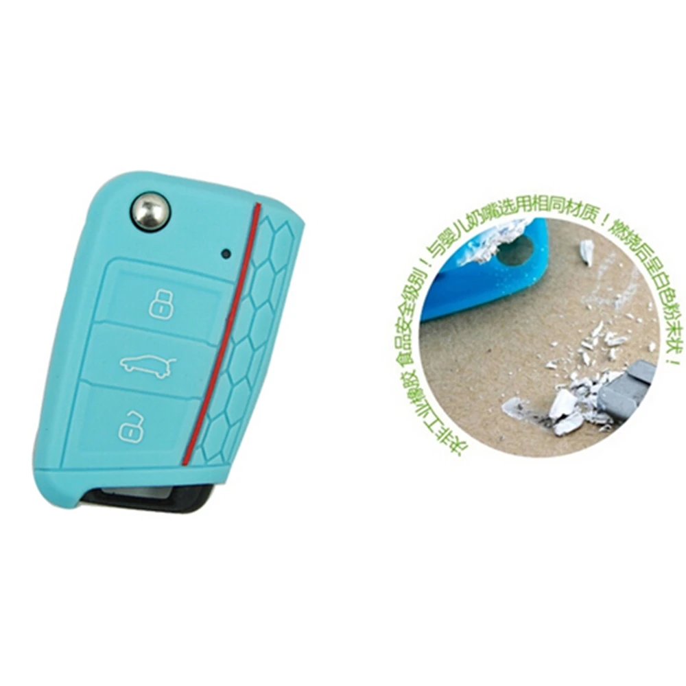 Чехол для автомобильного ключа чехол Volkswagen Vw Golf 7 Mk7 Skoda Octavia A7 Seat Leon Ibiza 3 кнопки