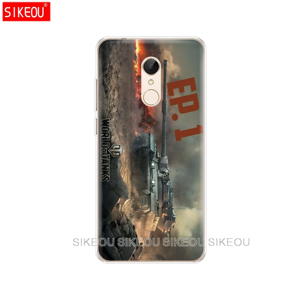 Силиконовый чехол SIKEOU world of tanks для Xiaomi redmi 5 4 1 1s 2 3 3s pro PLUS note 4X 4A 5A | Мобильные