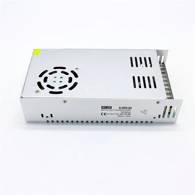 110 V 220 V до 24 V Dc Светодиодный источник питания 500 W выход 20A SMPS для светодиодных полос