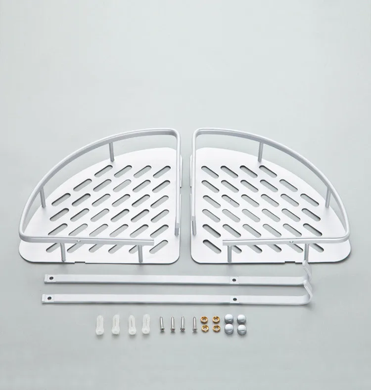 

1PC Space Aluminum Bathroom Shelf Shower Shampoo Soap Cosmetic Shelf Bathroom Accessories Storage Organizer Rack Holder OK 0717