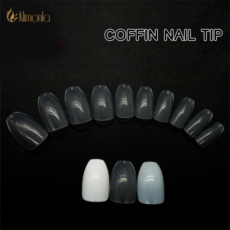 500 шт./упак. новая форма гроба накладные ногти натуральные/прозрачные