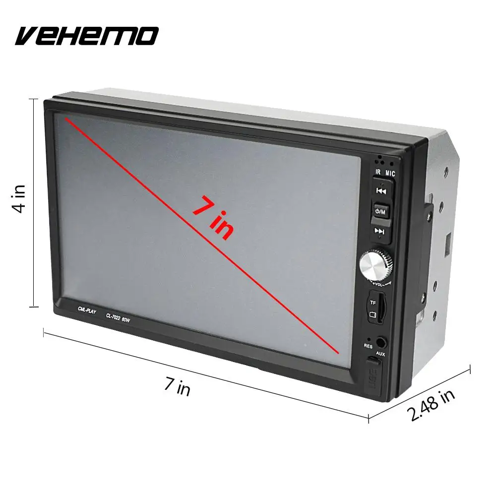 AUX/USB/TF/FM MP5 плеер Пульт дистанционного управления 7 дюймов Автомобильный Аудио