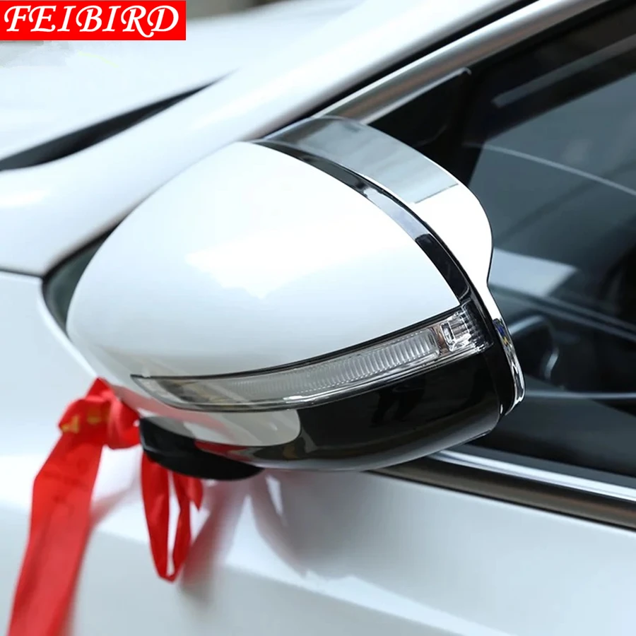 Для KIA Sportage 2016 2017 2018 ABS яркое серебряное зеркало заднего вида защита от дождя век