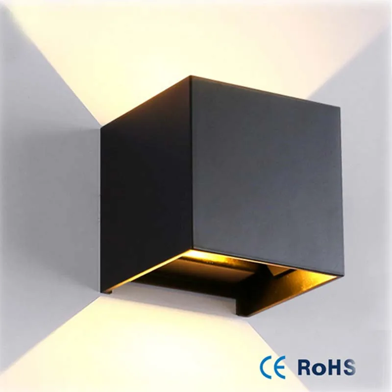 

LED Wall Light Waterproof IP65 Adjustable Light Night Light 12W Cube up down LED Wall Lamp for Living Room Porch Garden Lamp