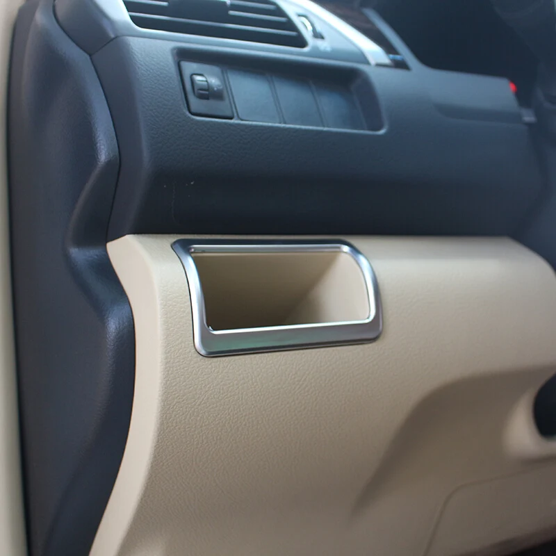 

ABS Chrome For Toyota Camry 2015 2016 2017 Car styling Car rear reading Lampshade and Front storage Box decoration cover Trim