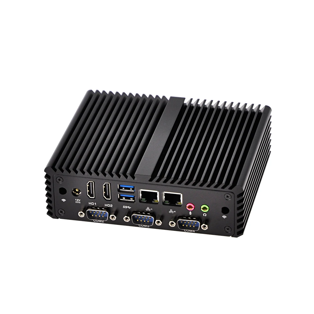Мини ПК без вентилятора Qotom Barebone с Celeron 3215U i3 i5 i7 opnsense промышленный компьютерный