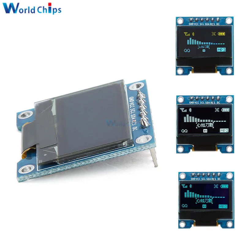 Цифровой SSD1306 OLED дисплей 0 96 дюйма SPI I2C 6 контактов интерфейс 12864 Синий/Белый ЖК