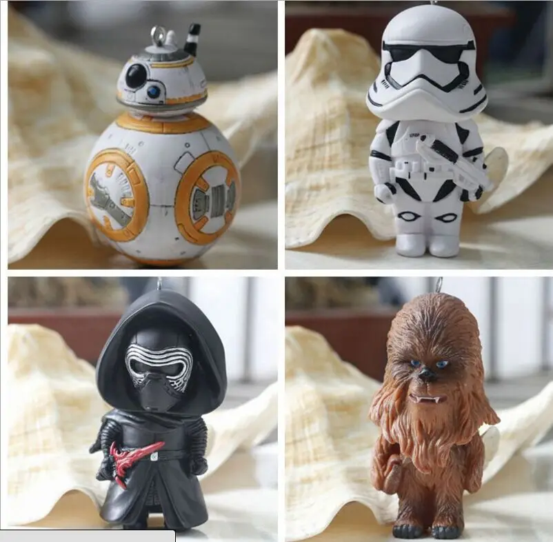 Звездные войны 7 BB-8 робот 2016 Новинка 8 см Пробуждение силы BB8 кулон droid с Дартом