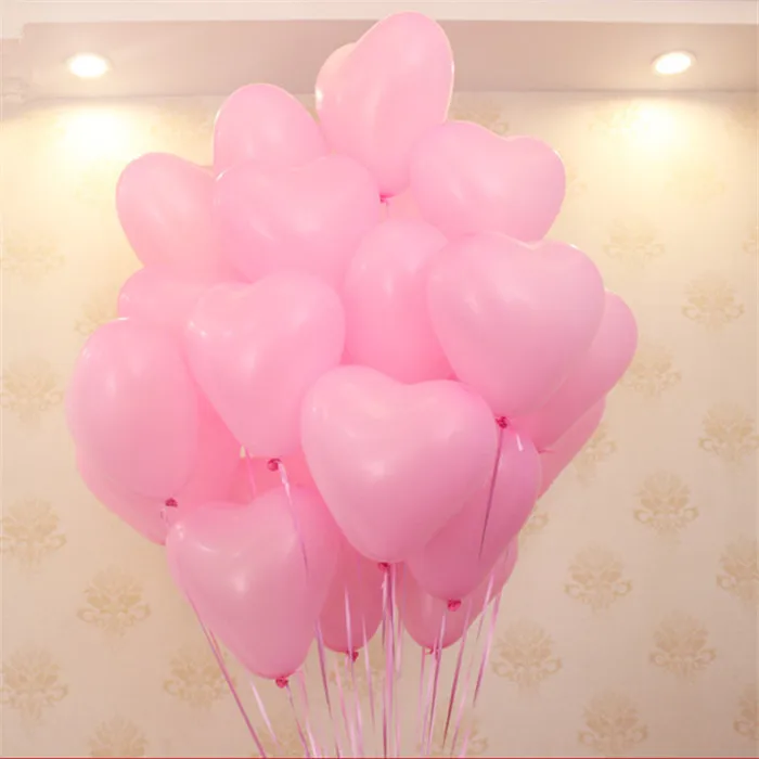 B2 Pink Heart 10 шт 10 дюймов 2,2 г Золотой латексный воздушный шар в форме сердца Свадебные аксессуары украшения воздушный шар «С Днем Рождения» детский душ надувной воздушный шар - Цвет: B2 Pink Heart