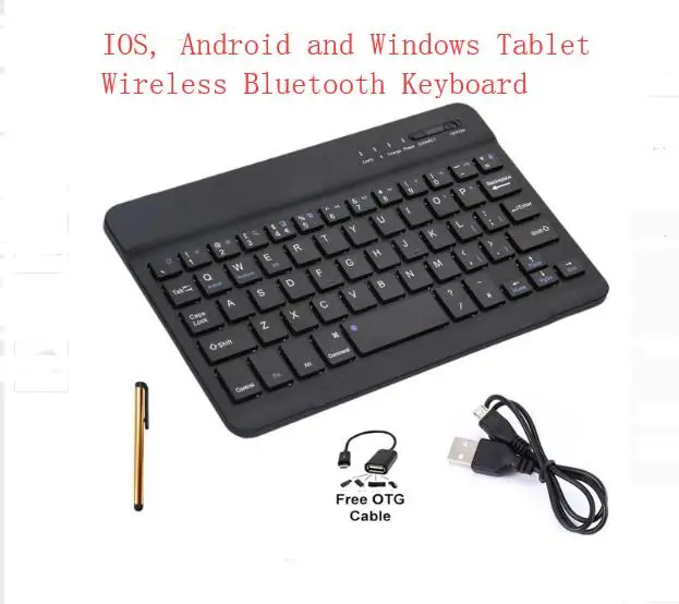 Support IOS Android Windows System For Tablet Laptop Phone Universal 7 inch 8 Inch 10 Touch Wireless Bluetooth Keyboard | Компьютеры и