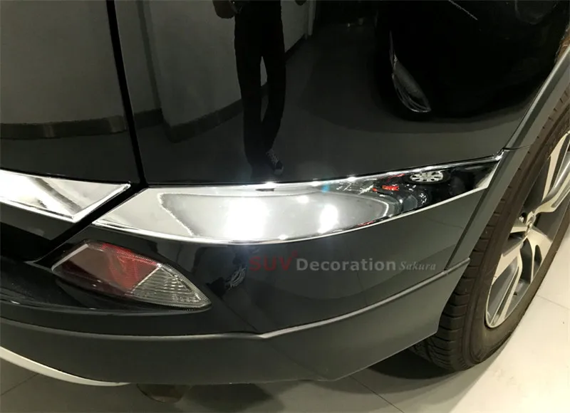 Для TOYOTA RAV4 2016 2017 2018 Хром задние ворота крышка Накладка переднего бампера Угловой