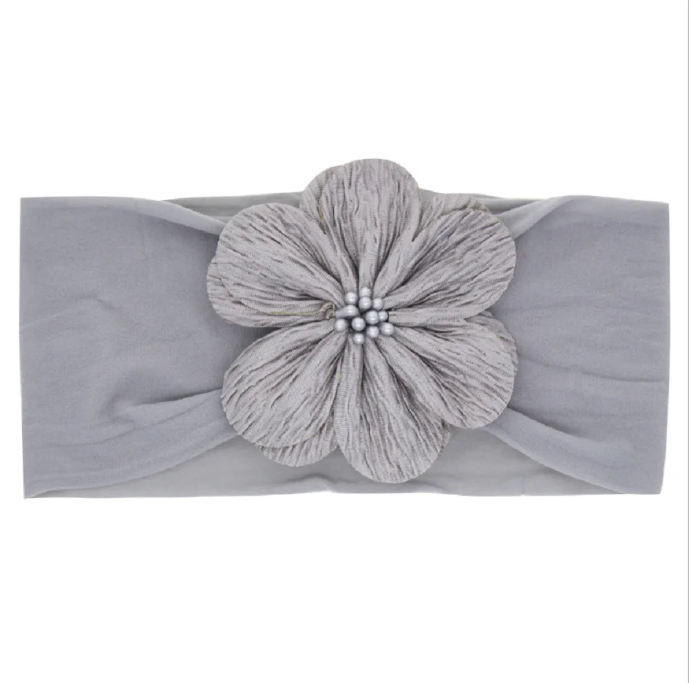 Милая лента для волос маленьких девочек Цветочная повязка на голову тюрбан